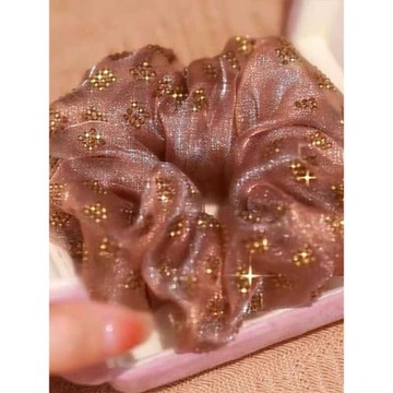 發圈滿星鑲嵌法式鉑思亞同款甜美氣質頭花扎頭發頭繩發繩頭飾發飾