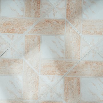 DIY好組裝彈性防火地磚 0.25坪 9片  粉紅復古磚色  1盒