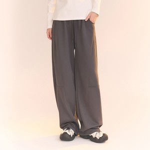 立體分割線垂感撞色腰頭長褲