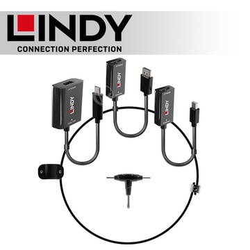 LINDY 林帝 USB-C, mDP & DP to HDMI 鎖線式轉接器組 (38304)