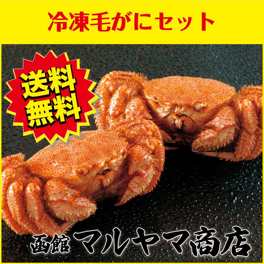 冷凍毛がにセット　かに カニ　約500ｇ×2　送料無料