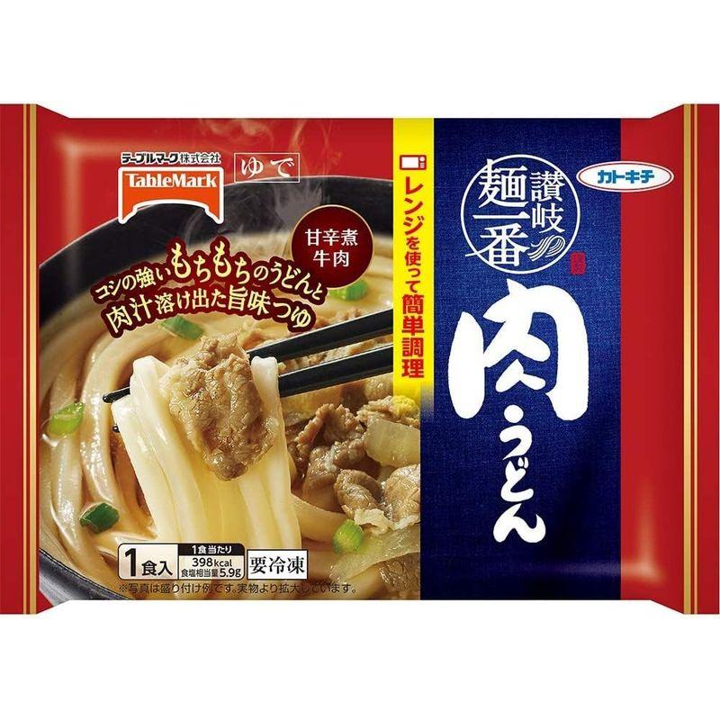 冷凍食品 テーブルマーク 肉うどん きつねうどん カレーうどん 海老天うどん かけそば 焼きおにぎり 7袋セット 七味唐辛子付き