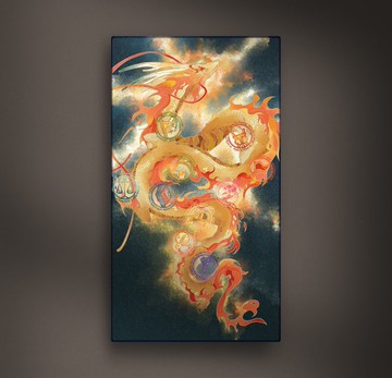 【裝飾畫】第五維度存在(龍族)-太陽的龍神 朗恩(膠面畫布)