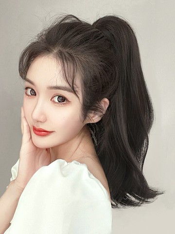 抓夾馬尾假發女長發微卷仿真發假馬尾網紅高馬尾辮子假發自然輕薄