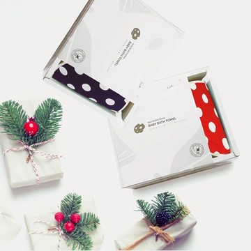 【安琪兒婦嬰百貨】nizio 小蘑菇原棉紗成長浴巾/浴袍(聖誕節禮盒 )