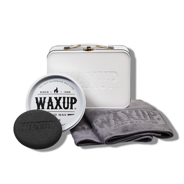 【WAXUP玩家車蠟-美白套組】 台灣氣候專用蠟 超強撥水 頂級透亮感 棕櫚蠟 白車銀色車專用 美白增艷蓋紋 清潔蠟