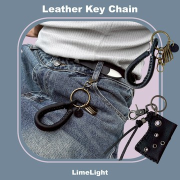 ☆LimeLight☆ 日系 皮繩 編織 打火機套 短褲鍊 腰鍊 褲鍊 鑰匙圈 層次搭配 百搭 褲頭吊飾 鑰匙扣