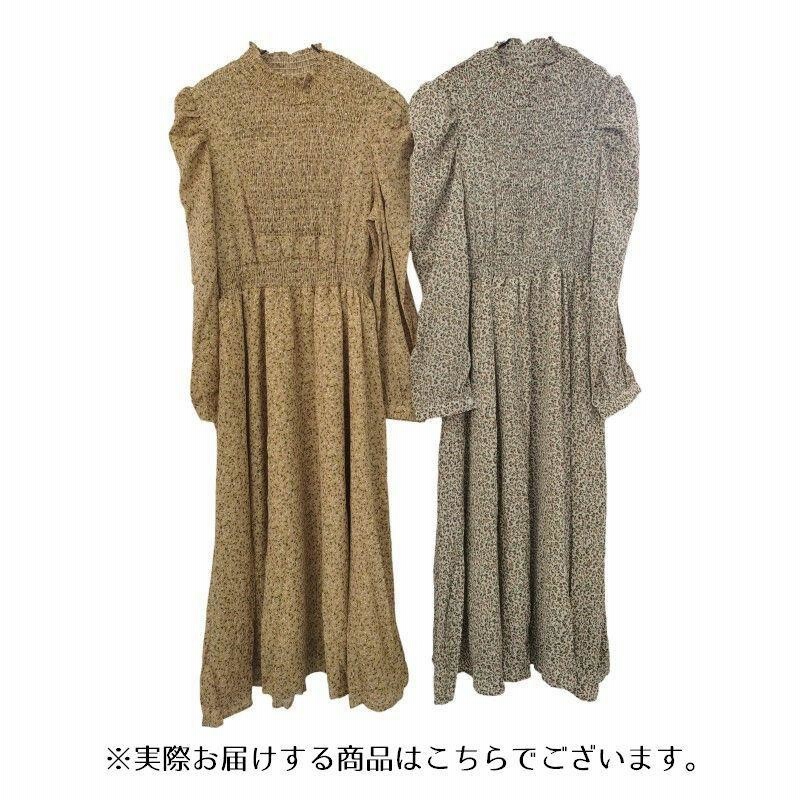 ワンピース Aライン ロング丈 レディース 女性 長袖 シフォン