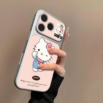 粉色圖案適用蘋果17手機殼小羊皮蘋果16保護套15新14外殼13/12
