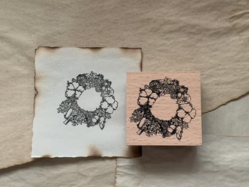 no.94 花之環 手繪復古印章