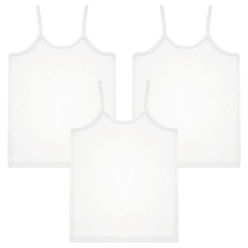 Base Alpha Essential 女童用100%純棉日常細肩帶背心 3件  65  白色