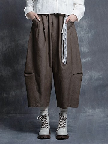 抽繩工裝口袋七分褲(J053LF301CA) - JUJURY COLLECTION