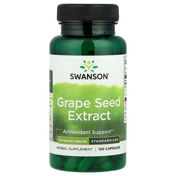 Swanson Vitamins, 葡萄籽提取物，50 微克，120 粒膠囊