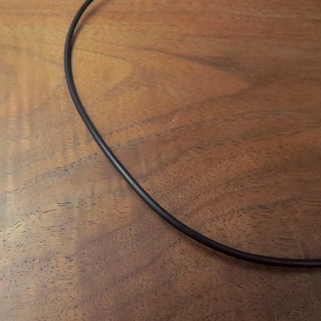 黑色霧面膠繩(單鏈子) / 2mm 3mm粗 / 合金 不銹鋼扣頭