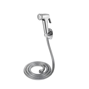 婦洗器三件套 馬桶噴槍 不銹鋼軟管 底座 增壓噴槍 婦洗器 增壓沖洗器【AI358】 123便利屋