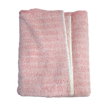 Crocodile 鱷魚 優雅凹凸橫條浴巾 69*137cm 480G 100%棉 台灣製  粉色  1條
