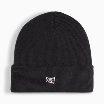 【全館滿額折】 Puma 黑色 反折 收音機 針織 毛線帽 H6446【新竹皇家 02489901】