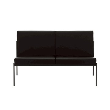 Kiki 二人座沙發（黑皮革）