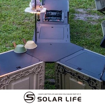 FIELD WORKS 狂派箱專用 鐵件桌板周邊配件-鑽石轉板.收納箱桌板 三角天板 轉角桌板 轉角延伸板 露營桌轉角配件