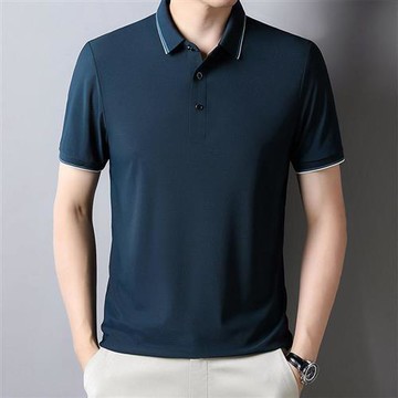 【巴黎精品】POLO衫短袖上衣-冰絲速乾透氣商務男裝6色a1eo14