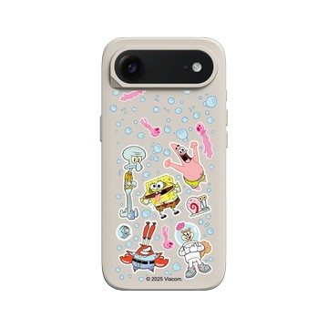 iPhone Air SolidX 貝殼灰 - 海綿寶寶 SpongeBob - 比奇堡貼紙款