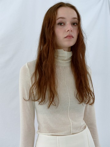 Slim Turtle-Neck Top
