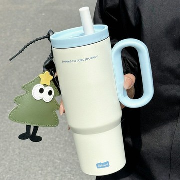 316新款不鏽鋼內膽保溫杯大容量水杯吸管杯子簡約車載隨行咖啡杯