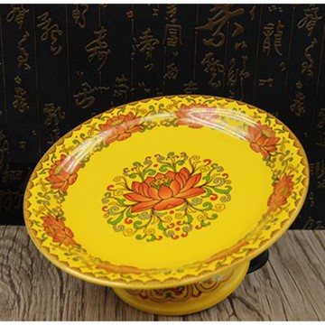 供盤家用供奉陶瓷供果盤佛前水果盤供佛上供蓮花貢盤財神爺供品盤