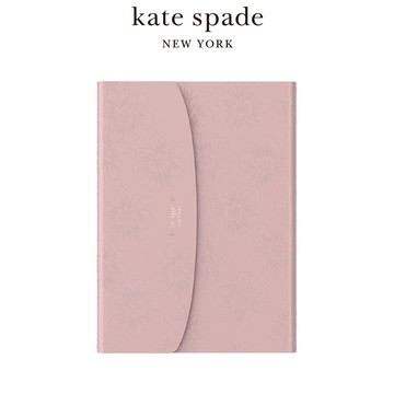 kate spade  iPad 7/8/9代 10.2"保護殼/保護套-粉紅蜀葵壓花 國際時尚精品 總代理正品