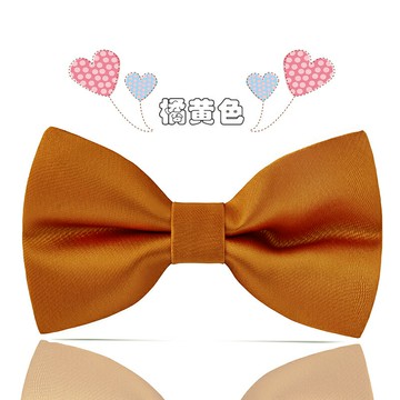 雙層英倫橘黃色兒童領結小學生演出蝴蝶結紅色黑色男童花童孩子