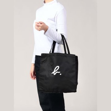 agnes b.Voyage 防潑水 尼龍 托特包 黑色