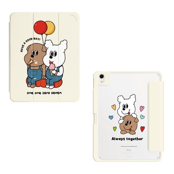 【正版授權】1107氣球同遊強悍磁吸iPad三折/Y折保護殼