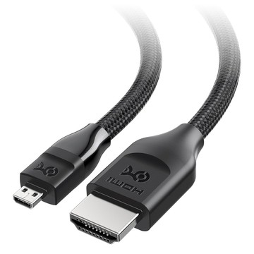 [6美國直購] Cable Matters 301022-2m 48Gbps 8K Micro HDMI 轉 HDMI 2.1 轉接線 傳輸線 適 相機 GoPro Raspberry Pi 5 / Pi 4