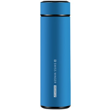SWISS WINGER 真空隨行杯 500ml 冷熱皆宜  霧面藍  1個