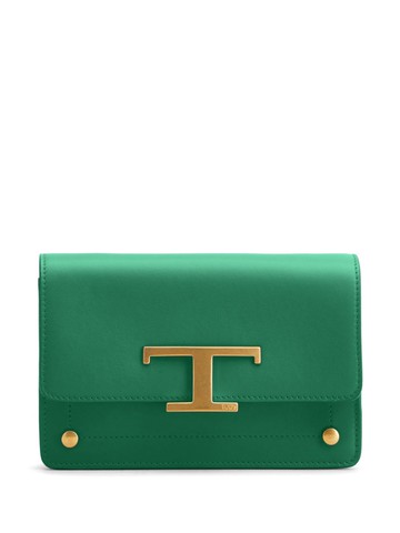 Tod's - logo-plaque leather belt bag - women - Leather - One Size - Green