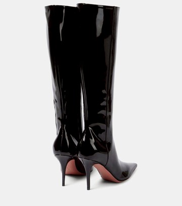 Amina Muaddi Barbara 90 patent leather knee-high boots