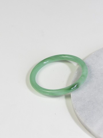 古董 A 級亮綠翡翠手鐲