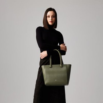 【BRAUN BUFFEL 德國小金牛】台灣總代理 依雅娜-A 大托特包-海藻綠/BF872-57-SP