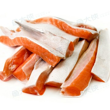 寬版-鮭魚肚肉條(500g/包)-1E7A【魚大俠】FH177