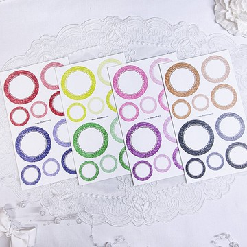 復古圓形標籤貼紙