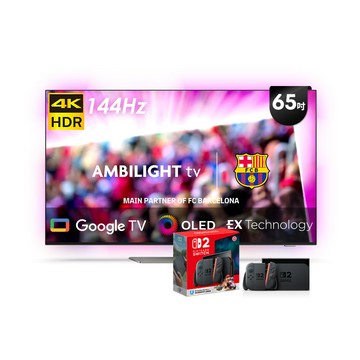 PHILIPS 65型4K 144Hz VRR OLED Google TV智慧聯網顯示器(65OLED809)