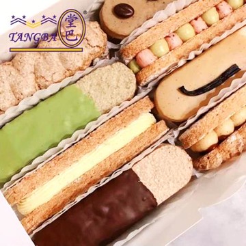 tangba堂巴 8連長條橢圓達克瓦茲模具亞克力韓式韓國長條餅干模具