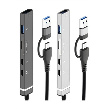 Kyhome 高階六合一 Type-C/USB3.0 轉接擴充埠 筆電集線器/平板手機轉接頭/多孔HUB分線器