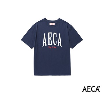 AECA Symbol Felt Half Sleeve T-Shirt 復古美式學院氈毛貼布上衣(兩色)