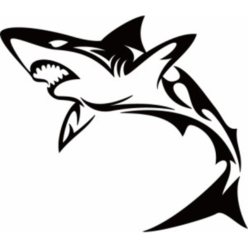 カッティングステッカー シャーク Shark サメ 鮫 トライバル 4 左向き 車 バイク カッコイイ ワンポイント カスタム 通販 Lineポイント最大2 0 Get Lineショッピング