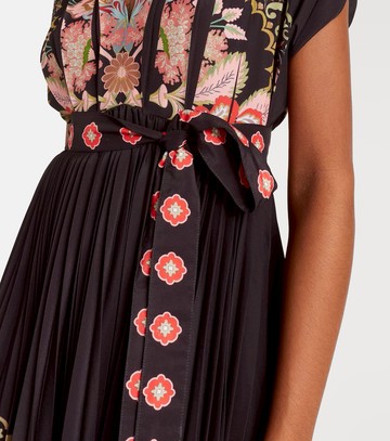 La DoubleJ Accordion printed plissé maxi dress