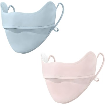 OCEANSUNFISH 透氣口罩/防曬面罩  月光藍 + 櫻花粉  25 x 14cm