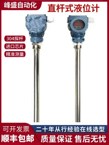 【可打統編 超低價】直桿液位變送器不銹鋼平衡罩插入式水位計高溫導壓式傳感器4-20mA