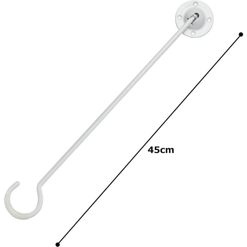 快適便利・物掛けフック450 ベース・フックセット ホワイト N-1019