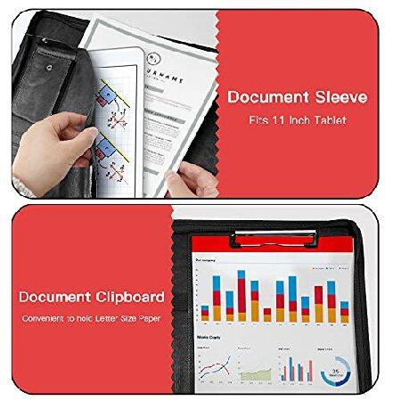 Zippered Padfolio Organizer, WRIYES Leather Planner Binder, 10.2 Inch Portfolio Folder for Documents, Letter Size Business Card Holder for Men＆Wo